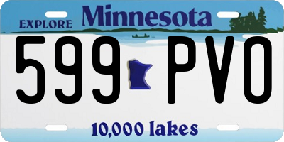 MN license plate 599PVO