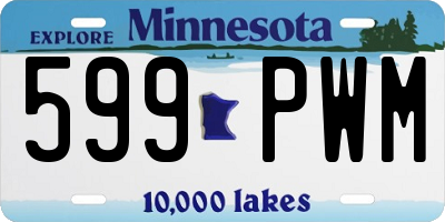 MN license plate 599PWM