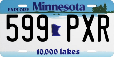 MN license plate 599PXR