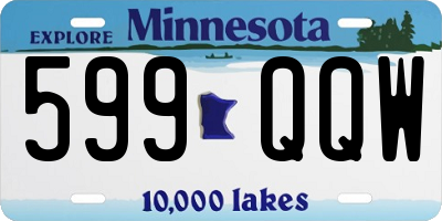 MN license plate 599QQW