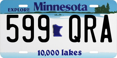MN license plate 599QRA
