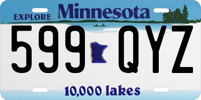 MN license plate 599QYZ