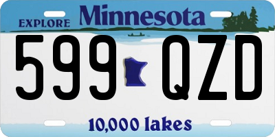 MN license plate 599QZD