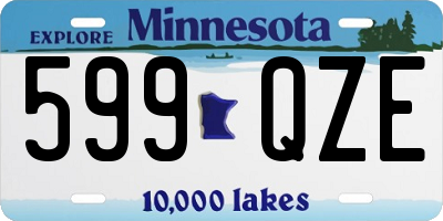 MN license plate 599QZE