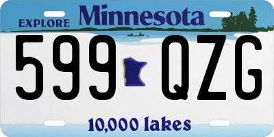 MN license plate 599QZG