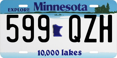 MN license plate 599QZH