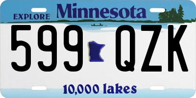 MN license plate 599QZK