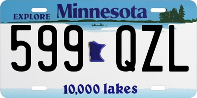 MN license plate 599QZL
