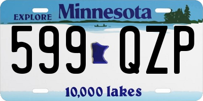MN license plate 599QZP