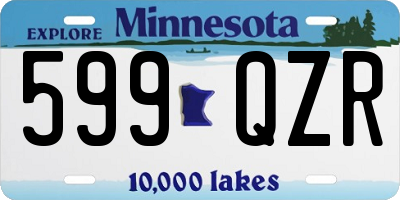 MN license plate 599QZR