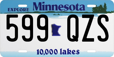 MN license plate 599QZS