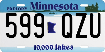 MN license plate 599QZU