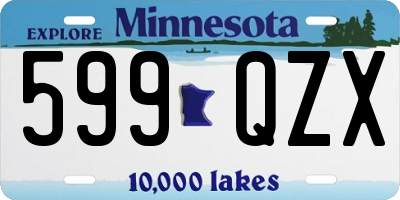 MN license plate 599QZX