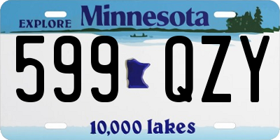 MN license plate 599QZY