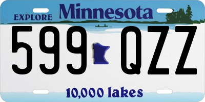 MN license plate 599QZZ