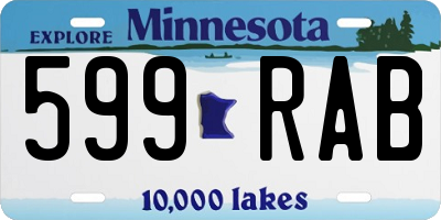 MN license plate 599RAB