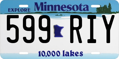 MN license plate 599RIY