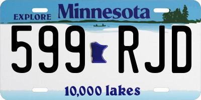 MN license plate 599RJD