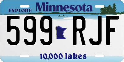 MN license plate 599RJF