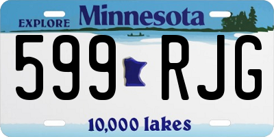 MN license plate 599RJG