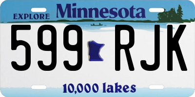 MN license plate 599RJK