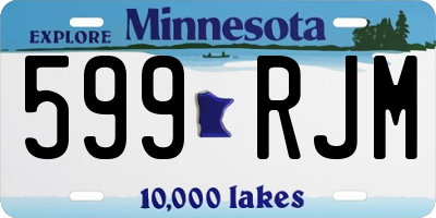 MN license plate 599RJM
