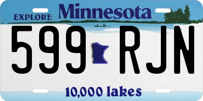MN license plate 599RJN