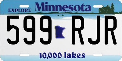 MN license plate 599RJR