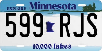 MN license plate 599RJS