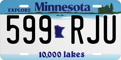 MN license plate 599RJU