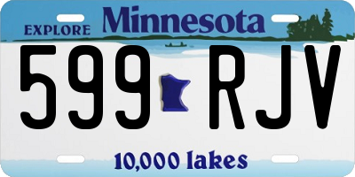 MN license plate 599RJV