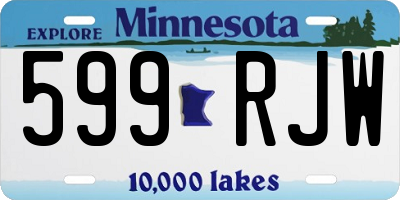 MN license plate 599RJW