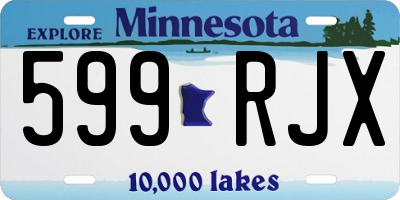 MN license plate 599RJX
