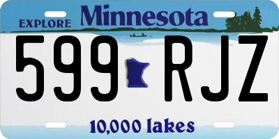 MN license plate 599RJZ