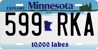 MN license plate 599RKA