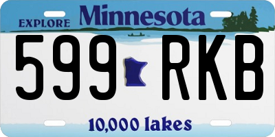 MN license plate 599RKB