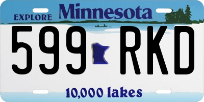MN license plate 599RKD