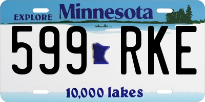 MN license plate 599RKE