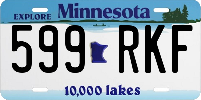 MN license plate 599RKF