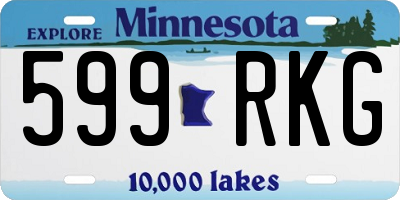 MN license plate 599RKG