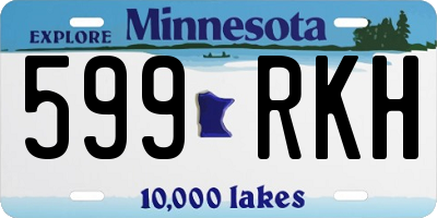 MN license plate 599RKH