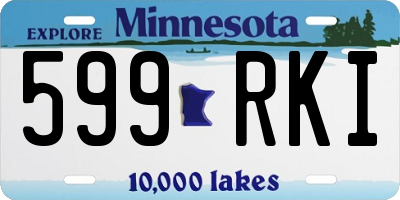 MN license plate 599RKI