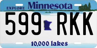 MN license plate 599RKK