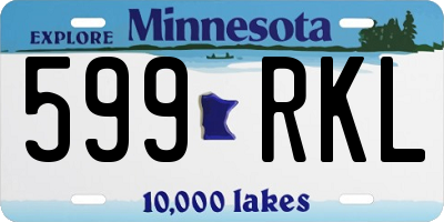 MN license plate 599RKL