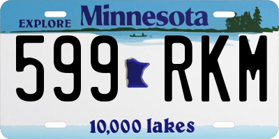 MN license plate 599RKM