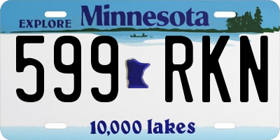 MN license plate 599RKN