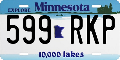 MN license plate 599RKP