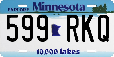 MN license plate 599RKQ