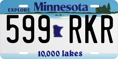 MN license plate 599RKR