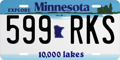 MN license plate 599RKS